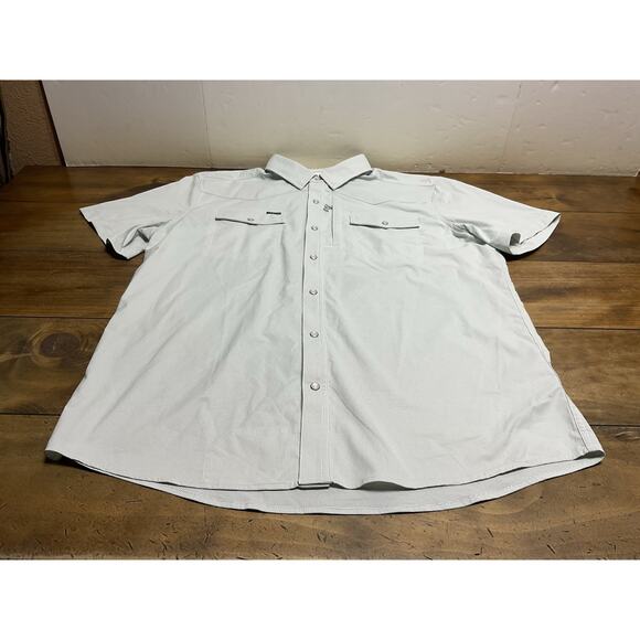 Poncho Shirt Mens XL Slim Fit Mint Green Pearl Snap Western NWT - Picture 5 of 11